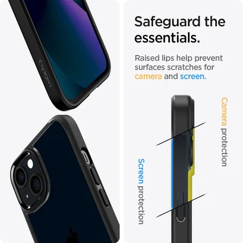 Miniatura 6 de Spigen Funda para iPhone 13 Mini, ultra híbrida, sin anillo magnético, antiamarilleo, negro mate