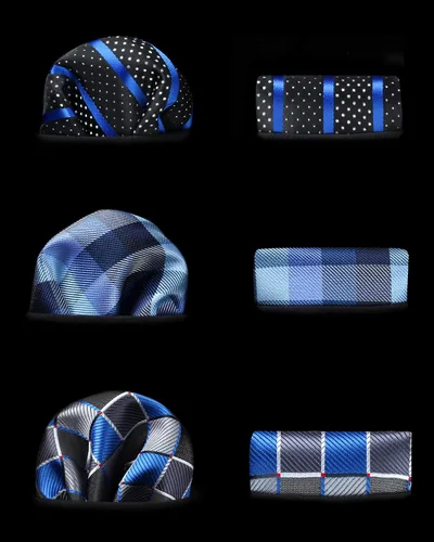 Miniatura 58 de HISDERN Juego de corbatas extralargas para hombre y pañuelo de bolsillo de 63 pulgadas, colección XL, caja de regalo, corbata, lote de 3