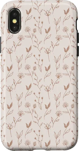 Miniatura 5 de Beige Tan Wildflower Floral Minimal Flower Boho Case for iPhone 17