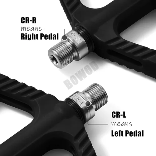 Miniatura 4 de Pedales MTB Pedales planos de bicicleta de montaña para adultos, pedal de plataforma de bicicleta compuesto de nailon ligero y ancho con pasadores