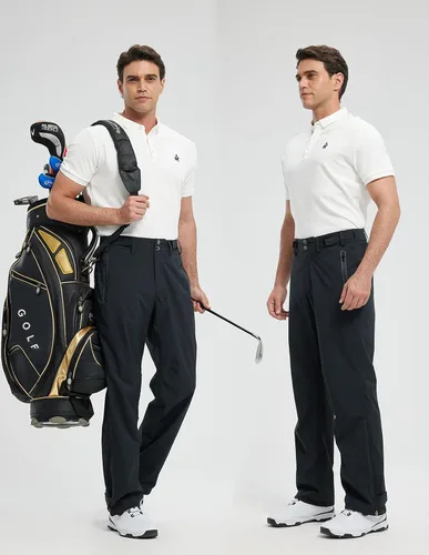 Miniatura 5 de Pantalones de golf para hombre, impermeables, cómodos, ligeros, transpirables, con bolsillos
