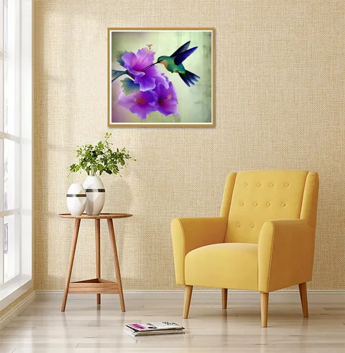 Miniatura 4 de Reofrey Kits de pintura de diamantes para adultos, flores, arte de diamante, diamante de imitación redondo, lienzo bordado de punto de cruz para 7