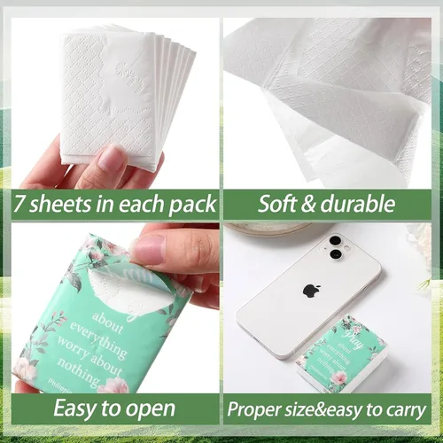 Miniatura 3 de Lincia Paquete de 120 pañuelos faciales con versículos bíblicos cristianos a granel de 3 capas, suministros para fiestas, bolsillo individual