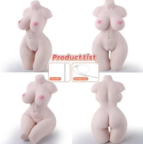 Miniatura 7 de Muñeca Sexual de Tamaño Real con Torso Flexible, Textura de Piel Realista de Cuerpo Completo, Trasero Suave, Pechos Grandes, Vagina, Ano, Orificio