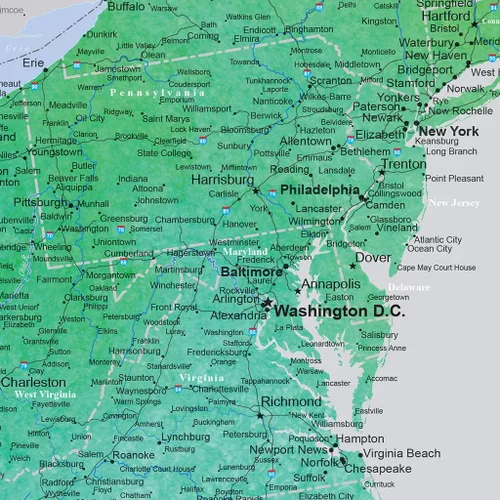 Miniatura 4 de Push Pin Travel Maps Encantador verde esmeralda personalizado Estados Unidos con alfileres y marco marrón de 27.5 x 39.5 pulgadas - Mapa tus viajes