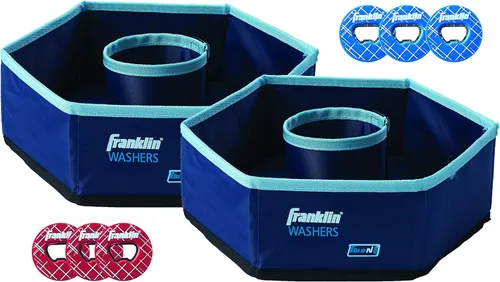 Franklin Sports Juego de arandelas – (2) objetivos plegables de 12 x 12 pulgadas – Diversión portátil – Perfecto para playa, portón trasero, fiestas