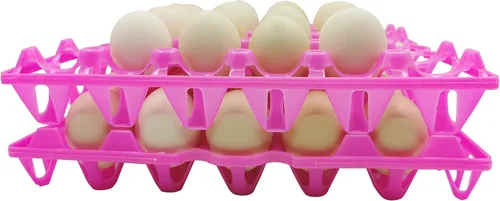 Miniatura 9 de Paquete de 6 bandejas de plástico para huevos de pollo para productos agrícolas, estantes para huevos, pato, 30 bandejas para poner huevos