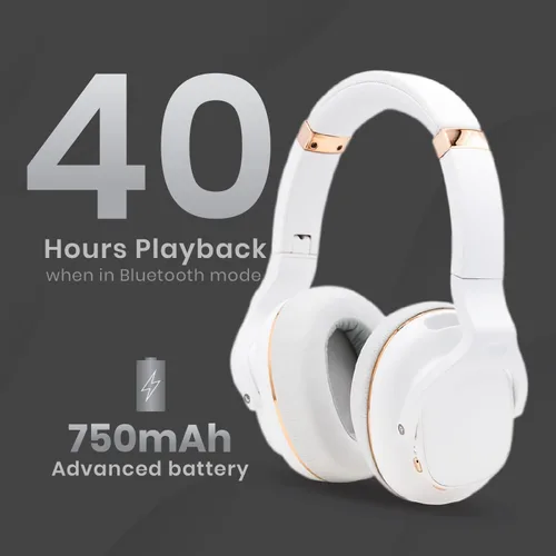 Miniatura 5 de WAVV Element Active - Auriculares inalámbricos con cancelación de ruido Bluetooth con micrófono, graves profundos, carga rápida de 40 horas