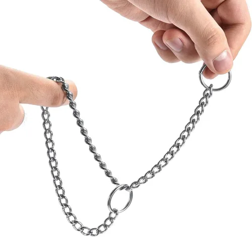 Miniatura 7 de Collar de estrangulador para perros, collar de martingala para perros, 22 pulgadas, collares de perro de 0.118 in para perros pequeños, medianos