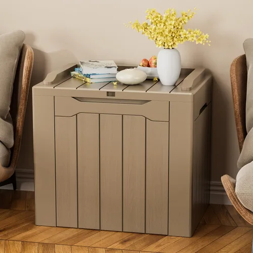 Miniatura 16 de YESHOMY Contenedores de almacenamiento de plástico de 30 galones con tapa, organizadores de cajas apilables para sala de estar, oficina, dormitorio