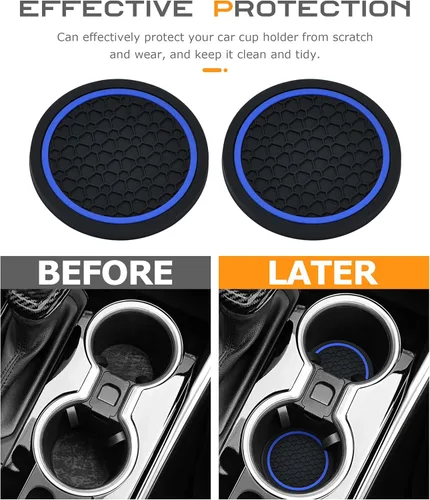 Miniatura 4 de SCUARI 4 unidades de posavasos para coche, posavasos para tazas de coche, posavasos para portavasos de coche, accesorios para portavasos de coche