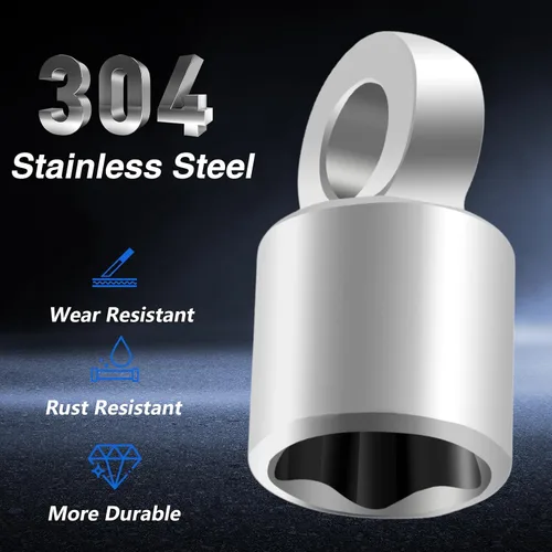 Miniatura 3 de Mango de rueda de repuesto de acero inoxidable Herramienta de vaso de neumático de repuesto CNC Compatible con Toyota Lexus Highlander Sienna