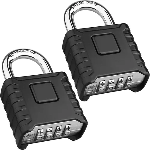 Paquete de 2 Candados de Combinación Grandes [Desbloqueo con Un Toque], Diyife® Candado Resistente para Exteriores a Prueba de Intemperie Diseño de