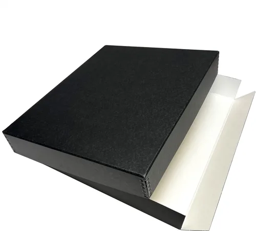 Miniatura 10 de Lineco Archival Caja de almacenamiento para impresión de 13x19 pulgadas, diseño frontal abatible, 13 1/2 x 19 1/2 x 3 pulgadas, color exterior: negro