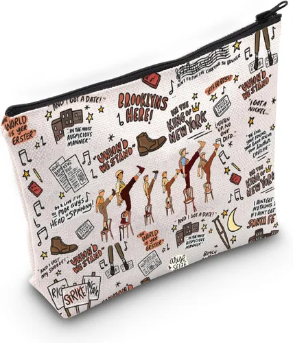 POFULL Regalo inspirado en el teatro musical Newsboy Theatre Bolsa de cosméticos para amantes musicales