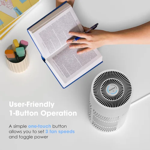 Miniatura 8 de Nuwave Purificador de aire True HEPA H13 para dormitorios y habitaciones grandes de hasta 857 pies cuadrados, RPM 2025 nuevo y mejorado que elimina