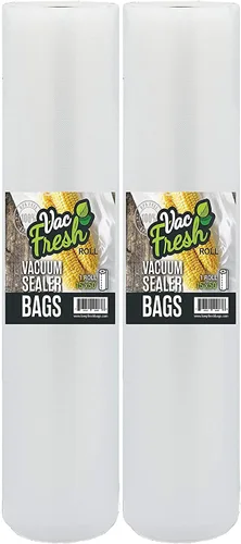 Vac Fresh - Rollos selladores al vacío de 15 x 50 pulgadas, bolsas grandes de sellado al vacío de 3.5 mil de grosor, 15 pulgadas de ancho x 50 pies