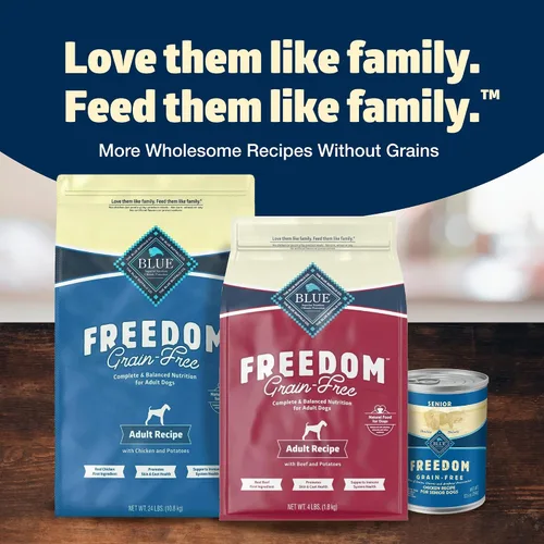 Miniatura 9 de Blue Buffalo Freedom - Alimento seco para perros sin granos, nutrición completa y equilibrada para perros adultos, fabricado en los Estados Unidos