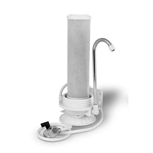 Miniatura 6 de El sistema de filtración de agua potable de una etapa para encimera elimina el cloro, la carcasa transparente y el suministro anual (2 extra)