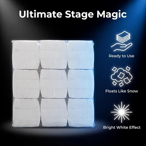 Miniatura 2 de Magic Snow Paper (paquete de 4, blanco) - Escamas instantáneas con efecto de ventisca para espectáculos mágicos y fiestas de Navidad Accesorio