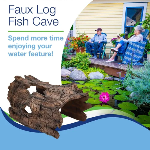 Miniatura 6 de Aquascape Cueva de peces de troncos falsos, control de depredadores y refugio decorativo para koi y peces, estanques, acuarios y terrarios, 78324