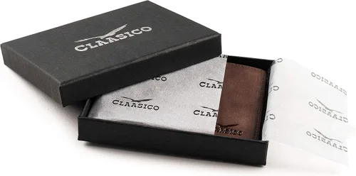 Miniatura 5 de Cartera para hombre billetera RFID delgada de piel auténtica regalo para hombres empaquetado en una elegante caja de regalo