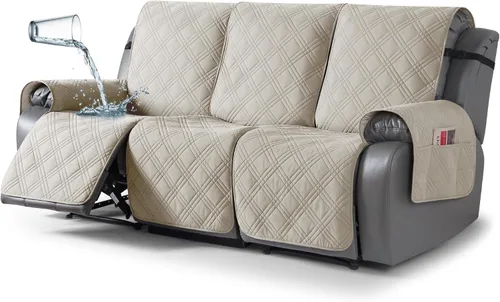 Miniatura 42 de TAOCOCO Fundas para Sillón de Dos Plazas Reclinable 100% Impermeables, Fundas Divididas para Loveseat Reclinable, Funda Antideslizante para Sofá