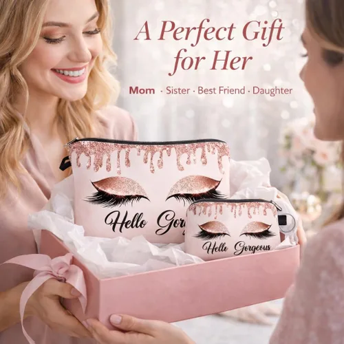 Miniatura 3 de Bolsa de maquillaje para bolso, bolsas de cosméticos para mujer, regalo inspirador para mujer, pequeña bolsa de cosméticos divertida, bolsa de viaje