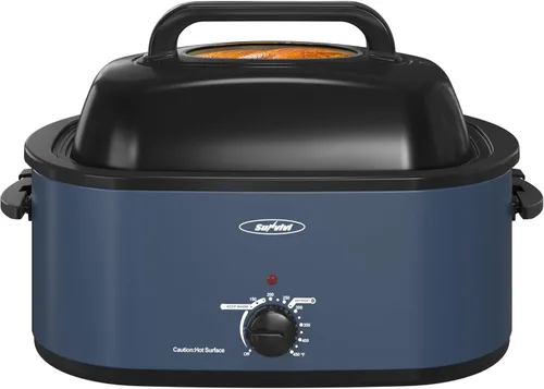Miniatura 16 de Sunvivi Horno Tostador con Tapa de Autohilvanado, Horno Eléctrico de 20 Cuartos con Bandeja y Rejilla Extraíbles, Control de Temperatura de Rango