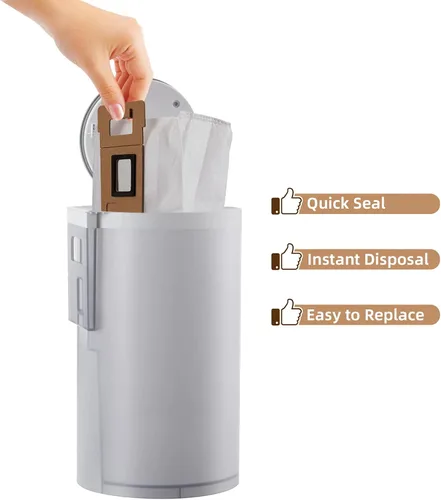 Miniatura 4 de Paquete de 4 bolsas de polvo para aspiradora Roborock S7 / S7+ Base de vacío automático Juego de accesorios de fábrica de fuente de bolsa