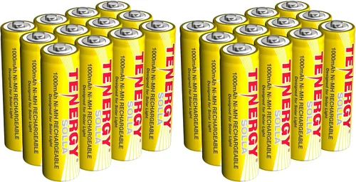 Miniatura 8 de Tenergy Solla - Batería recargable NiMH AA, 1000 mAh, baterías solares para luces de jardín solares, anti-fuga, durabilidad al aire libre, más de 5