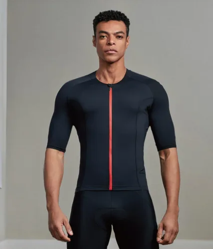Miniatura 7 de CEROTIPOLAR US Fitting - Camiseta de ciclismo para hombre, camisetas de ciclismo Pro anti UV, cremallera completa, bolsillo reflectante