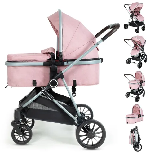 Miniatura 8 de Cochecito de bebé 2 en 1 con modo moisés – Cochecito plegable para recién nacidos con asiento reversible – para niños pequeños de 0 a 36 meses