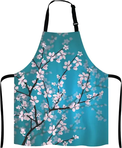 Miniatura 17 de Delantal a cuadros de búfalo blanco y negro para el hogar, cocina, impermeable, para hornear, jardinería, para mujeres y hombres