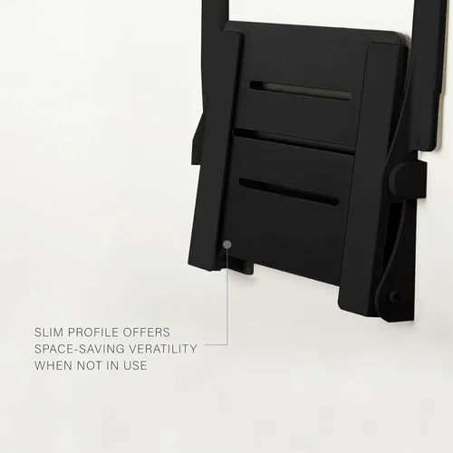 Miniatura 7 de Seachrome Silhouette Comfort Banco de Ducha Plegable de Montaje en Pared con Brazos, Asiento Negro con Marco Negro Mate