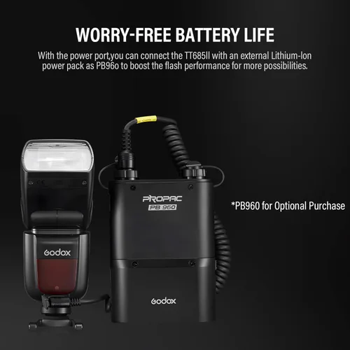 Miniatura 6 de Godox TT685II-S TTL/HSS 1/8000s Speedlight Flash para cámaras Sony - Sistema inalámbrico X 2.4G, GN60, bloqueo de liberación rápida, conversión TCM