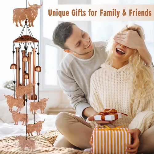 Miniatura 5 de GDNSFIT, carillones de viento Bigfoot para exteriores, carrillones de viento de metal al aire libre, regalos de Bigfoot para mujeres/hombres