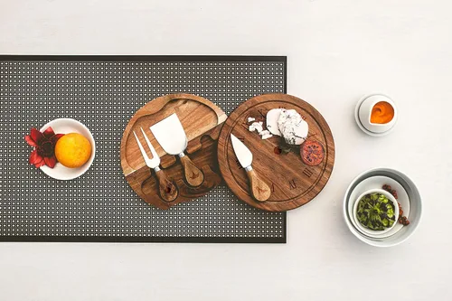 Miniatura 3 de PICNIC TIME Disney Princess Cenicienta Juego de Tabla para Queso Brie de Acacia y Cuchillo, Tabla de Charcutería con Cajón Giratorio y Herramientas