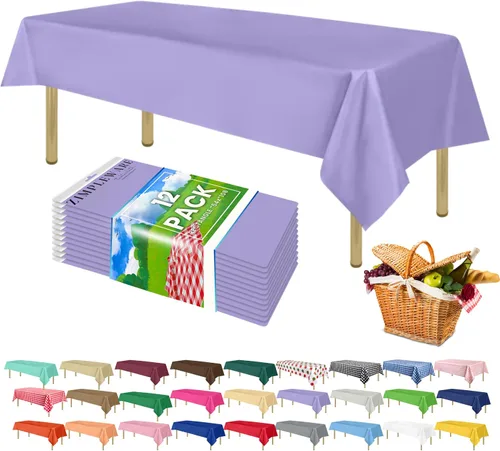 Miniatura 21 de Zimpleware - Mantel redondo de plástico para fiestas de 213 cm (84 pulgadas) de diámetro (paquete de 1, 6 y 12 unidades)