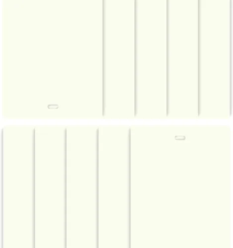 Miniatura 12 de DALIX - Láminas de repuesto para persianas verticales de PVC, curvadas, lisas, color marfil, 82.5 x 3.5 (paquete de 2)