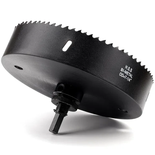 Miniatura 8 de Sierra de agujero de 4 1/8” (105mm) para madera y plástico, broca de corte de núcleo de sierra de agujero HSS bimetálica para paneles de yeso, Rojo