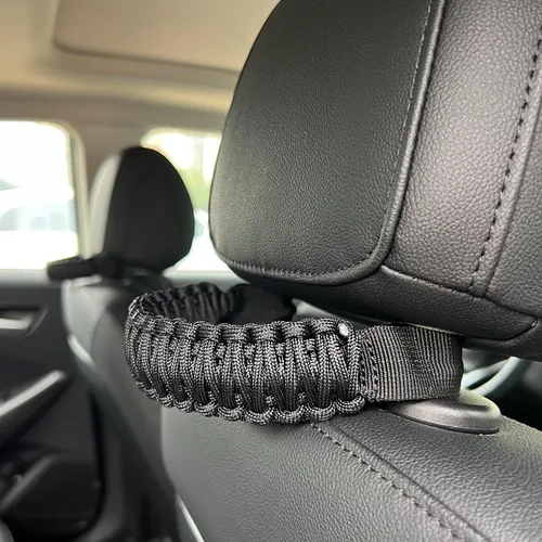 Miniatura 6 de Asas de agarre para reposacabezas de paracaídas para Jeep Wrangler TJ JK JL Land Cruiser FJ Suzuki - 2 piezas negro