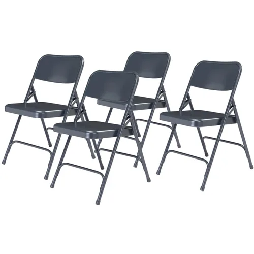 National Public Seating - Sillas plegables portátiles de acero serie 200 sillas plegables de alta resistencia para interiores y exteriores, juego de