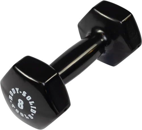 Miniatura 7 de Body-Solid Tools - Mancuerna de vinilo para entrenamiento aeróbico y terapia física, pesas de mano para mujeres, mancuernas hexagonales