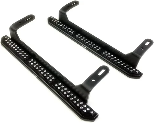 KYX Carreras Metal Rock Slider Estribos Estribos Placa de pie Actualizaciones Piezas Accesorios para 1/10 RC Crawler Car TRX4