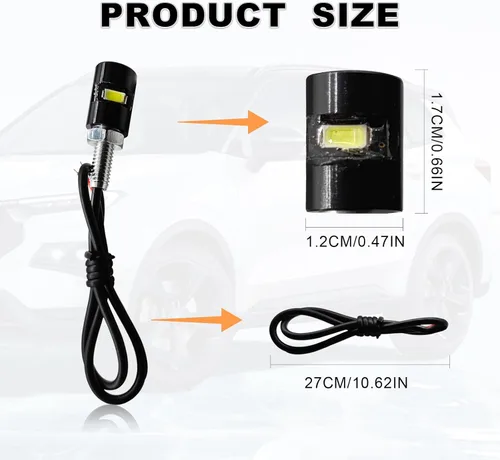 Miniatura 2 de 2 luces para matrícula, súper brillante de 12 V, bombilla LED blanca de tornillo de matrícula, resistente al agua, bombilla LED de aluminio negro