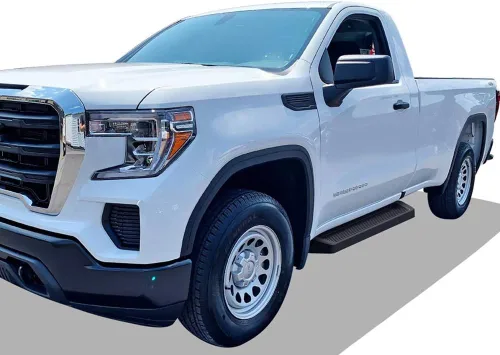 Miniatura 6 de APS Estribos negros compatibles con Chevy Silverado GMC Sierra 1500 2019-2025 Regular Cab y Silverado 1500 LTD Sierra 1500 LD 2022 y 2500 3500