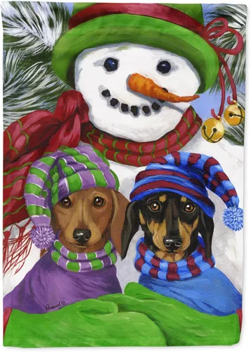 Miniatura 404 de Caroline's Treasures PPP3097CHF - Pijama de Navidad con diseño de bulldog francés para colgar en la pared, poliéster, tamaño de casa, multicolor