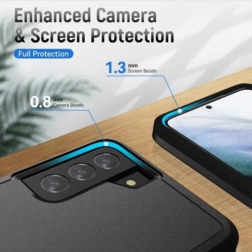 Miniatura 4 de Funda para Samsung Galaxy S21, con protector de pantalla HD [prueba de caídas de grado militar] Funda protectora resistente a prueba de golpes