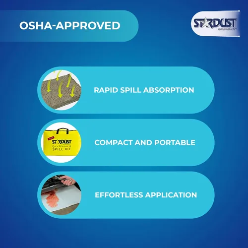 Miniatura 5 de Stardust Spill Products Kit de derrames solo de aceite: solución compatible con OSHA para vehículos, uso industrial y de restaurantes, limpieza